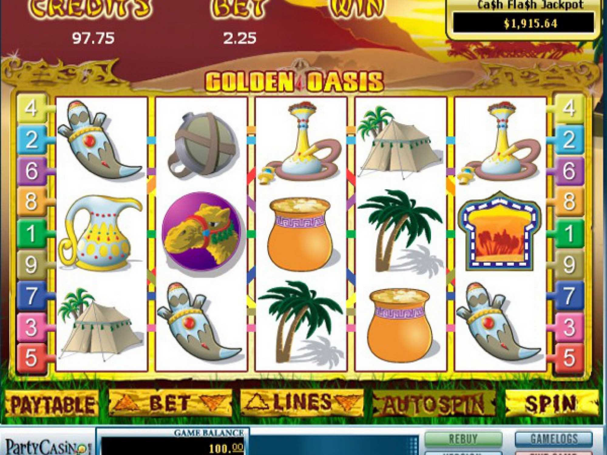 Golden Oasis slot game screenshot