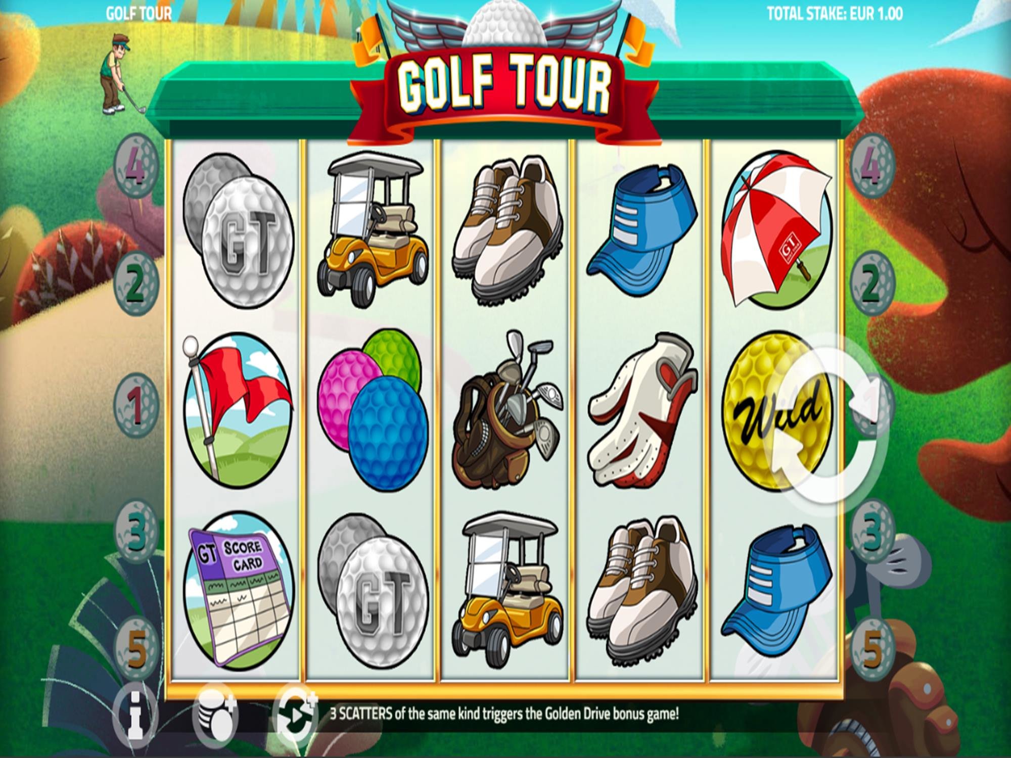 Golf Tour video slot machine screenshot