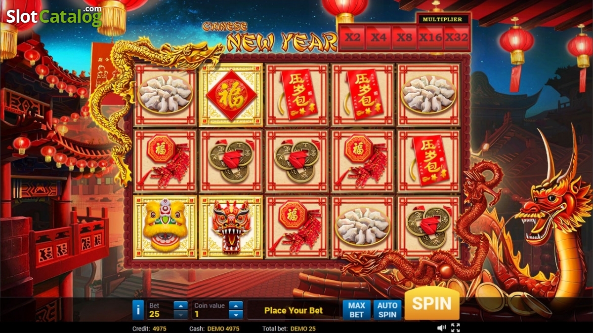 Happy Chinese New Year slot game screenshot