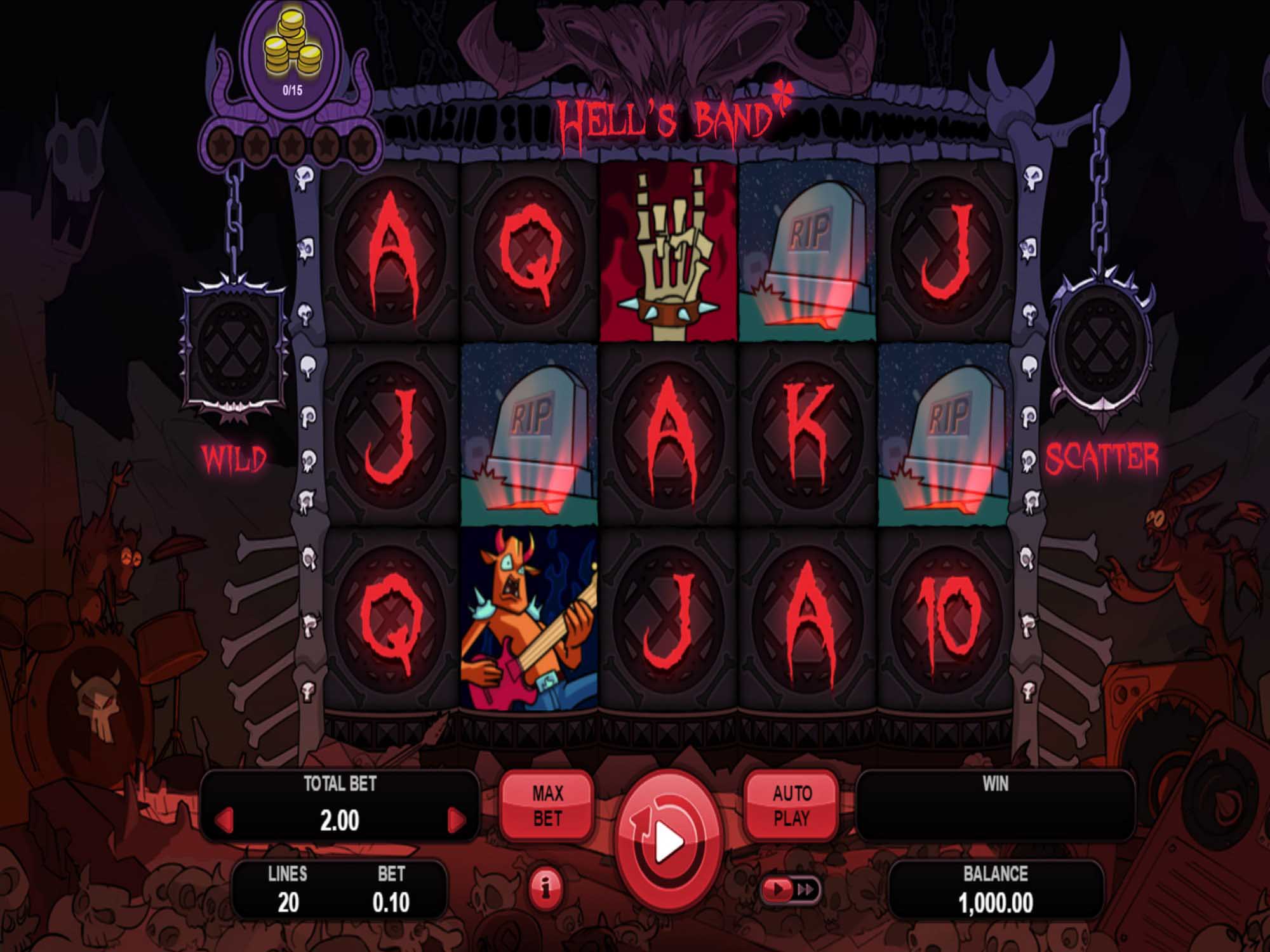 Hell's Band video slot game screenshot