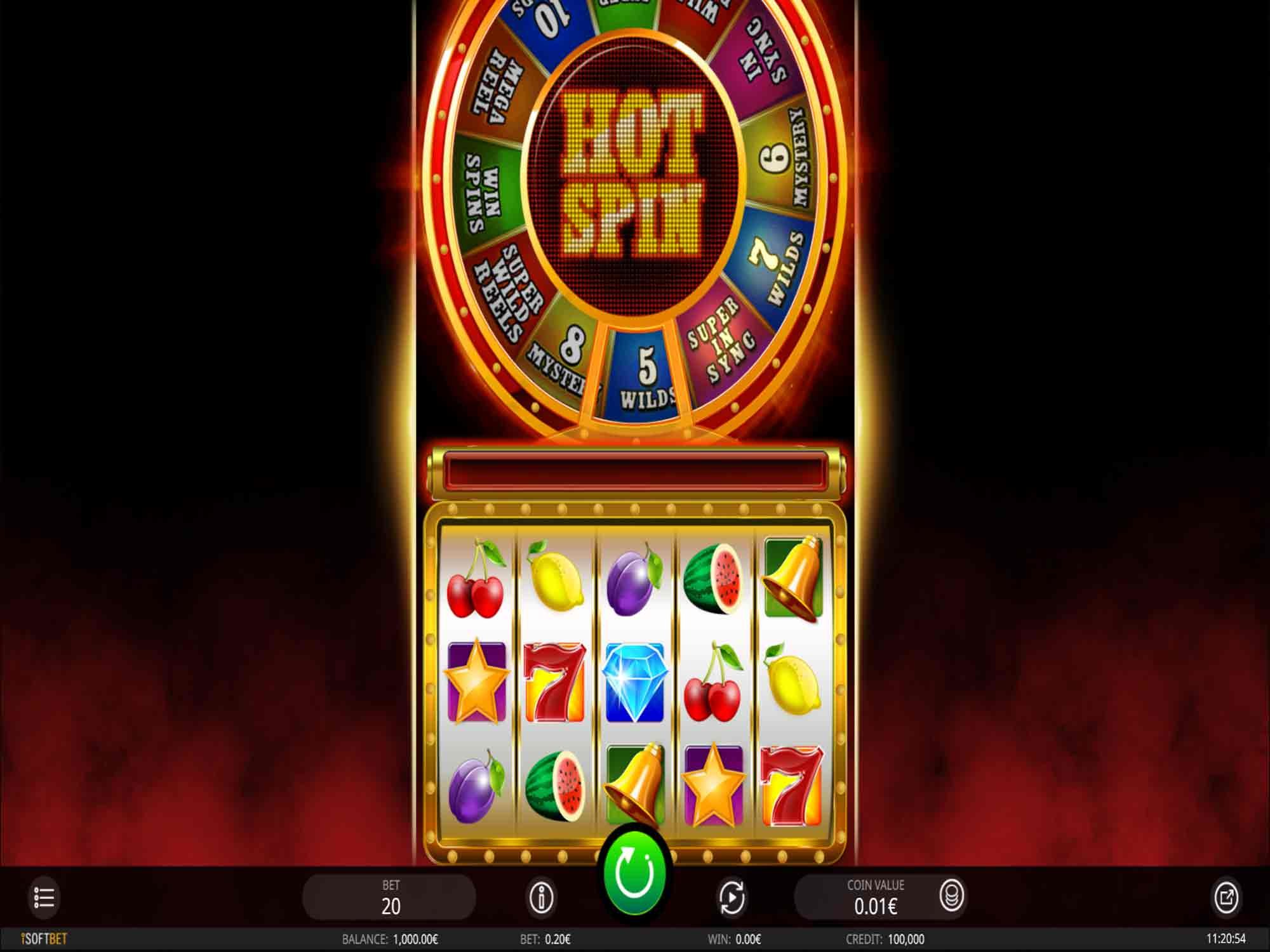 Hot Spin video slot machine screenshot