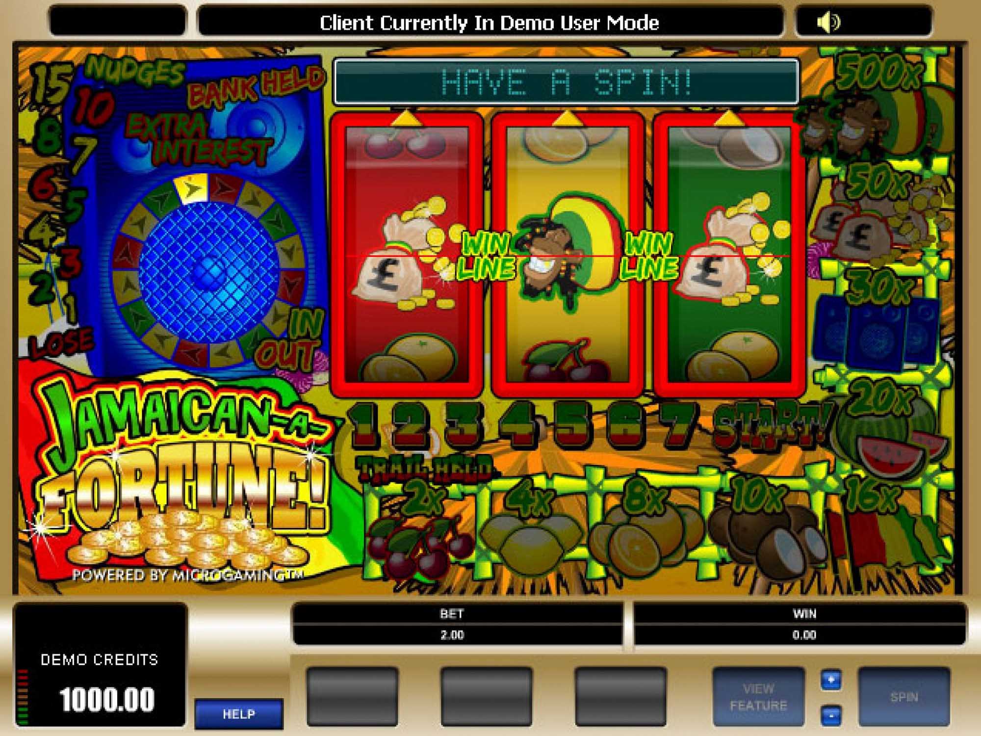 Jamaican-A-Fortune! slot game screenshot