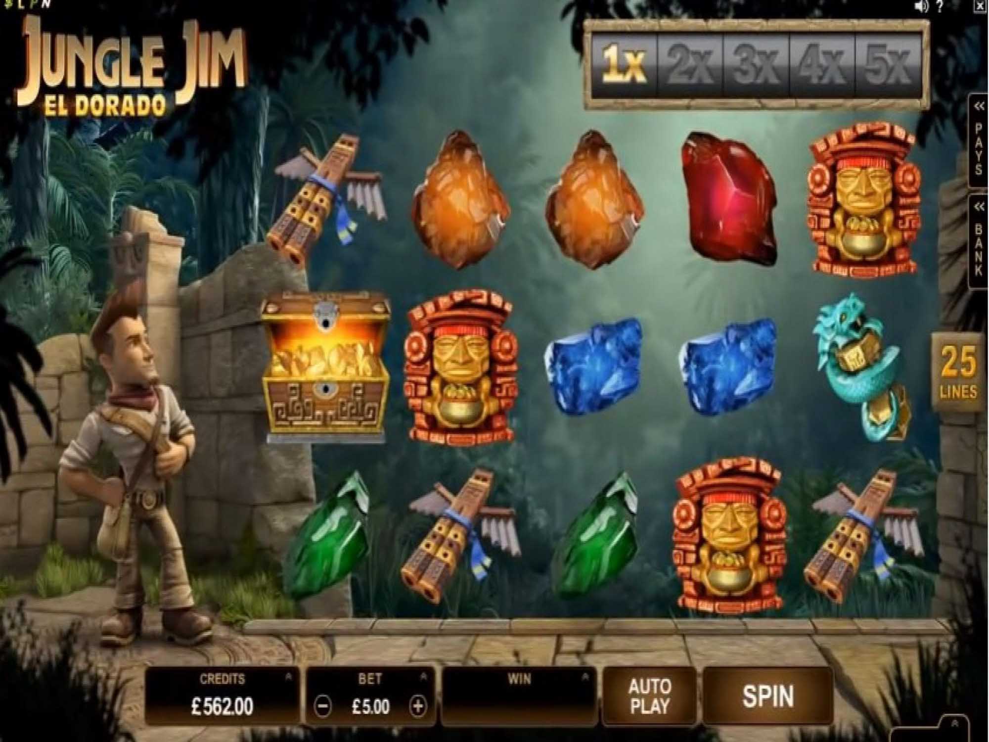 Jungle Jim slot machine screenshot