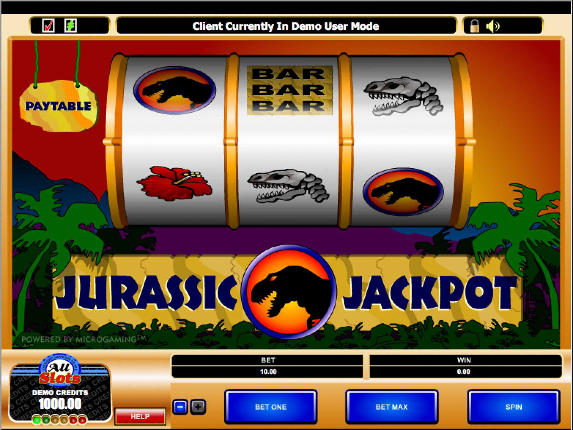 Jurassic Jackpot Big Reel slot game screenshot