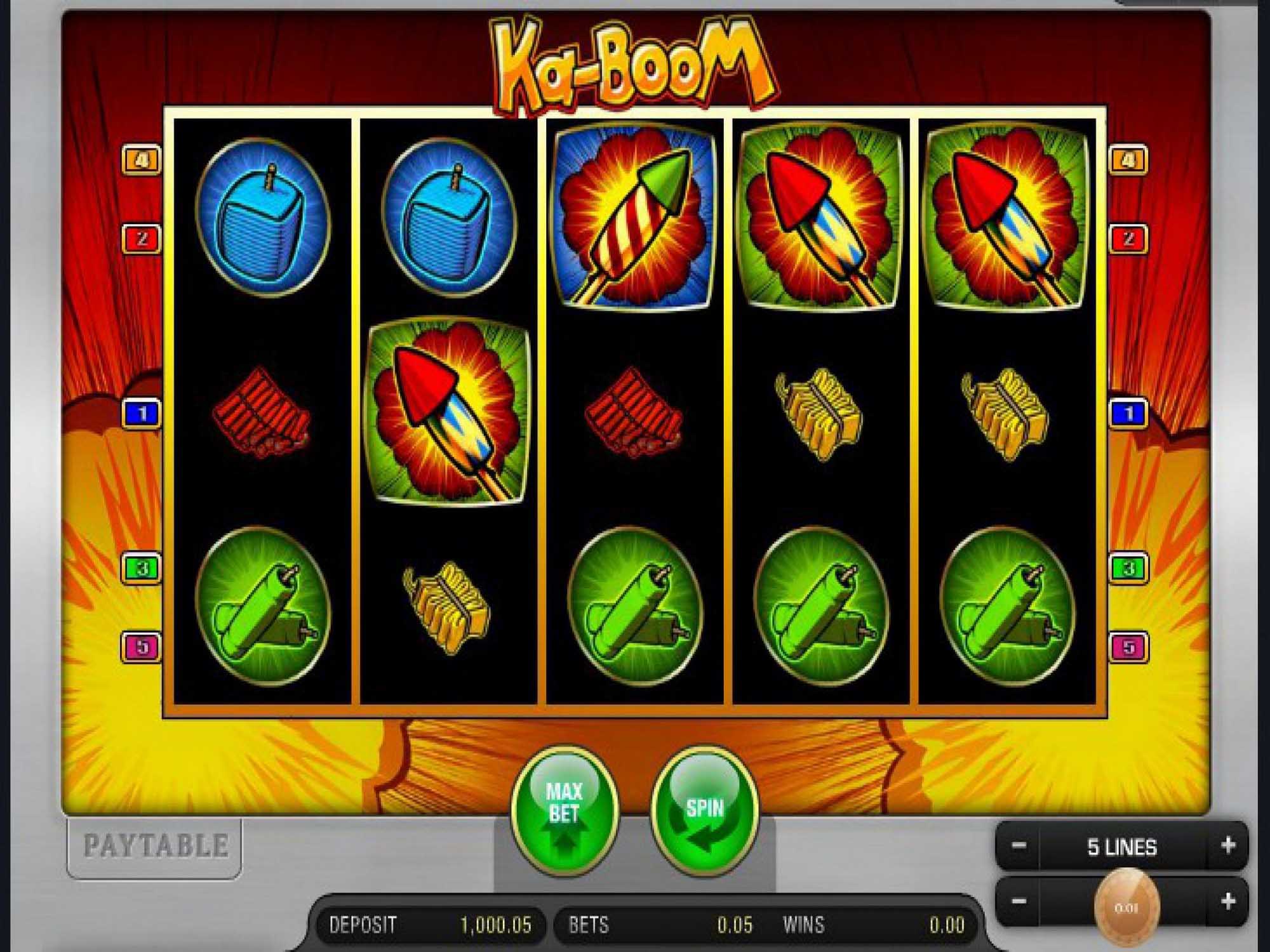 Ka-Boom video slot game screenshot