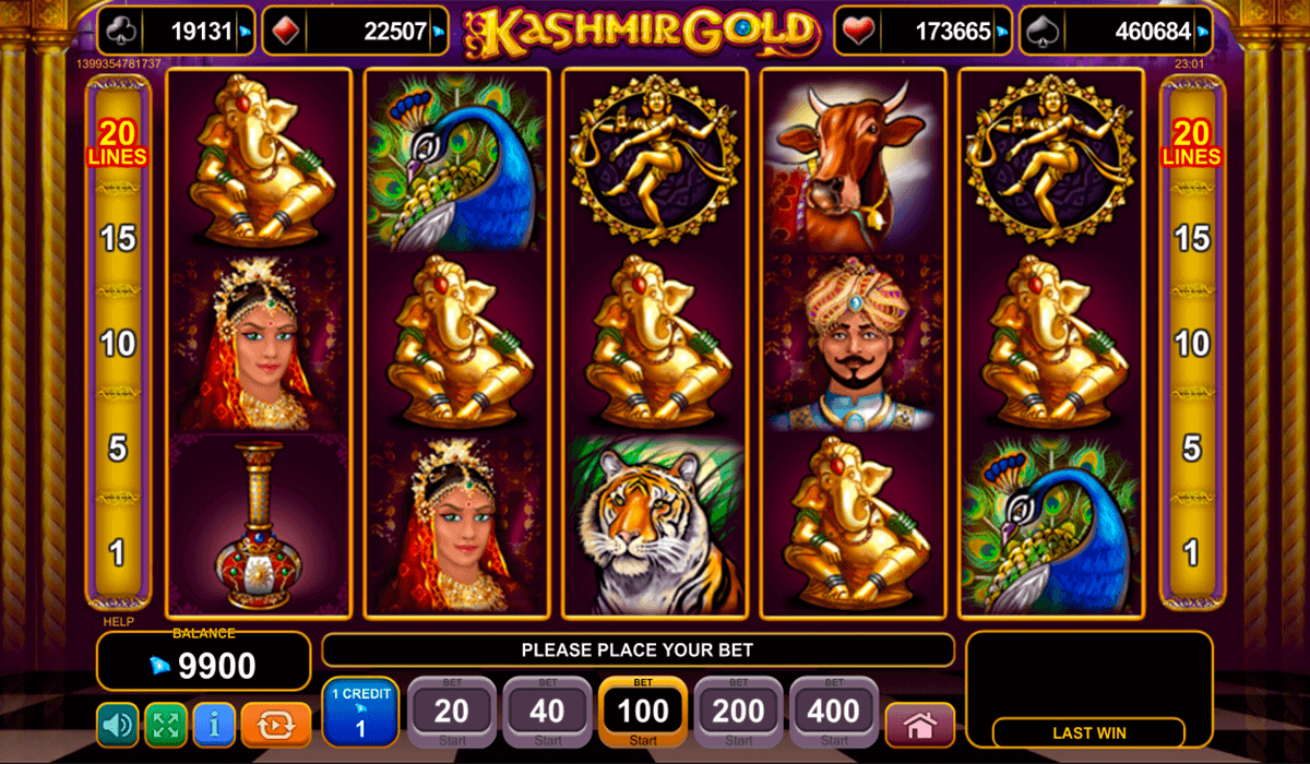 Kashmir Gold video slot machine screenshot