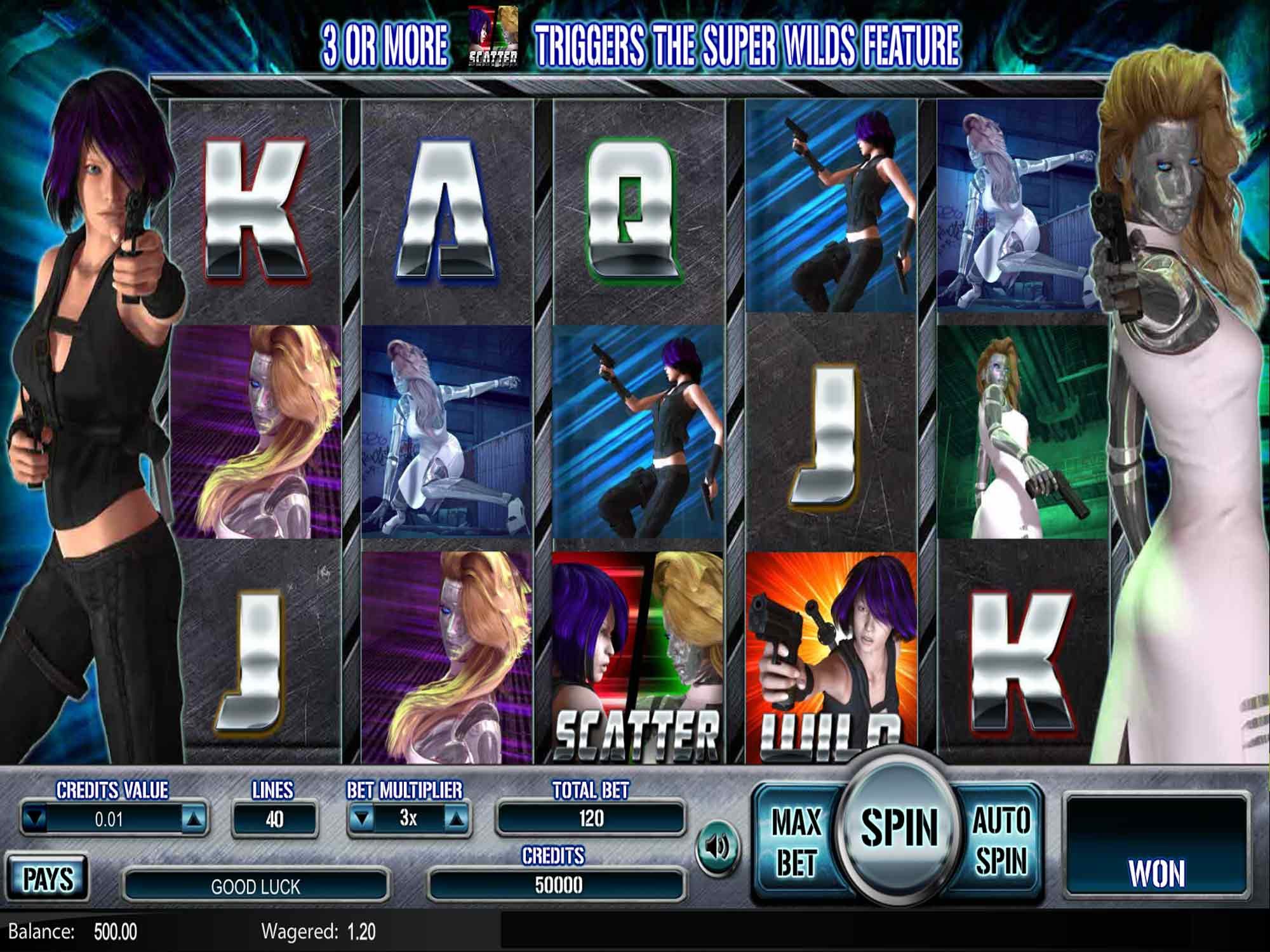 Kat Lee: Bounty Hunter slot machine screenshot