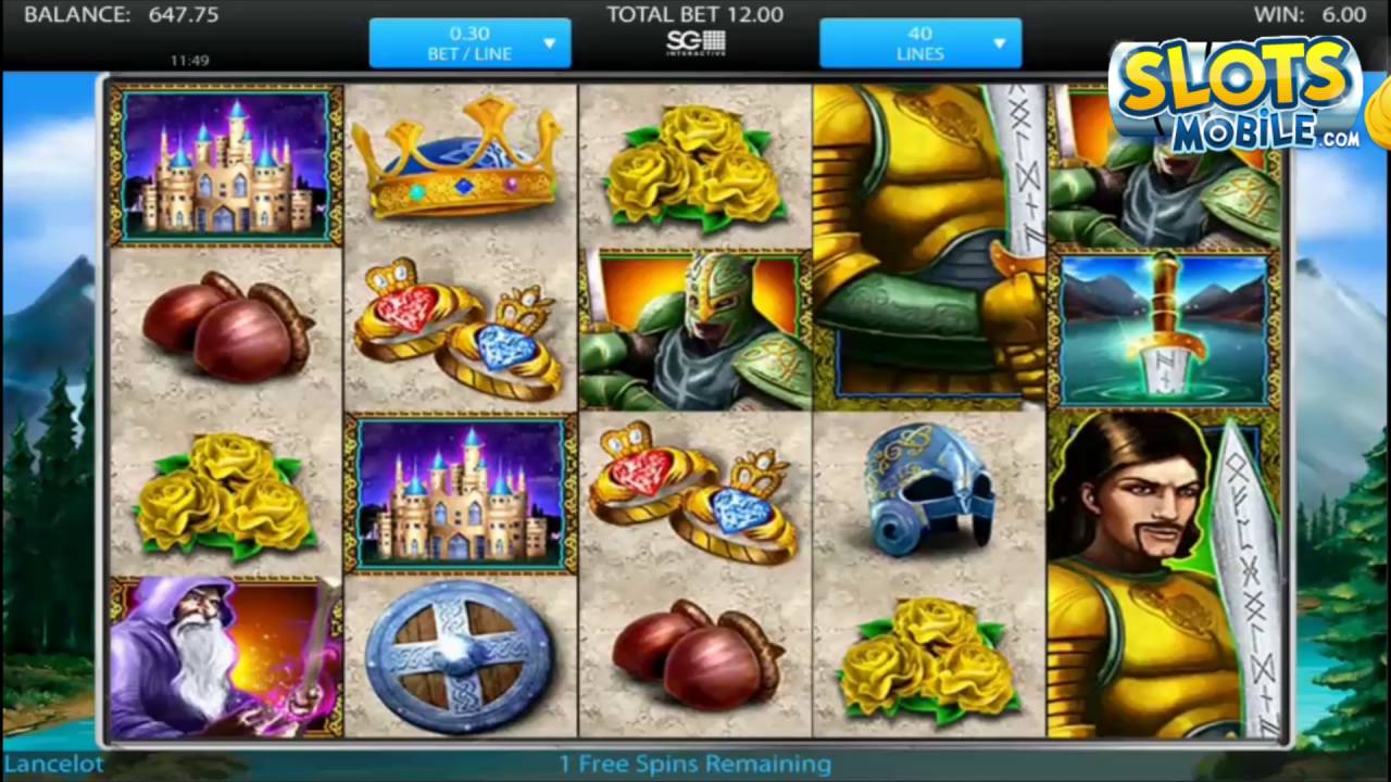 Lancelot slot machine screenshot