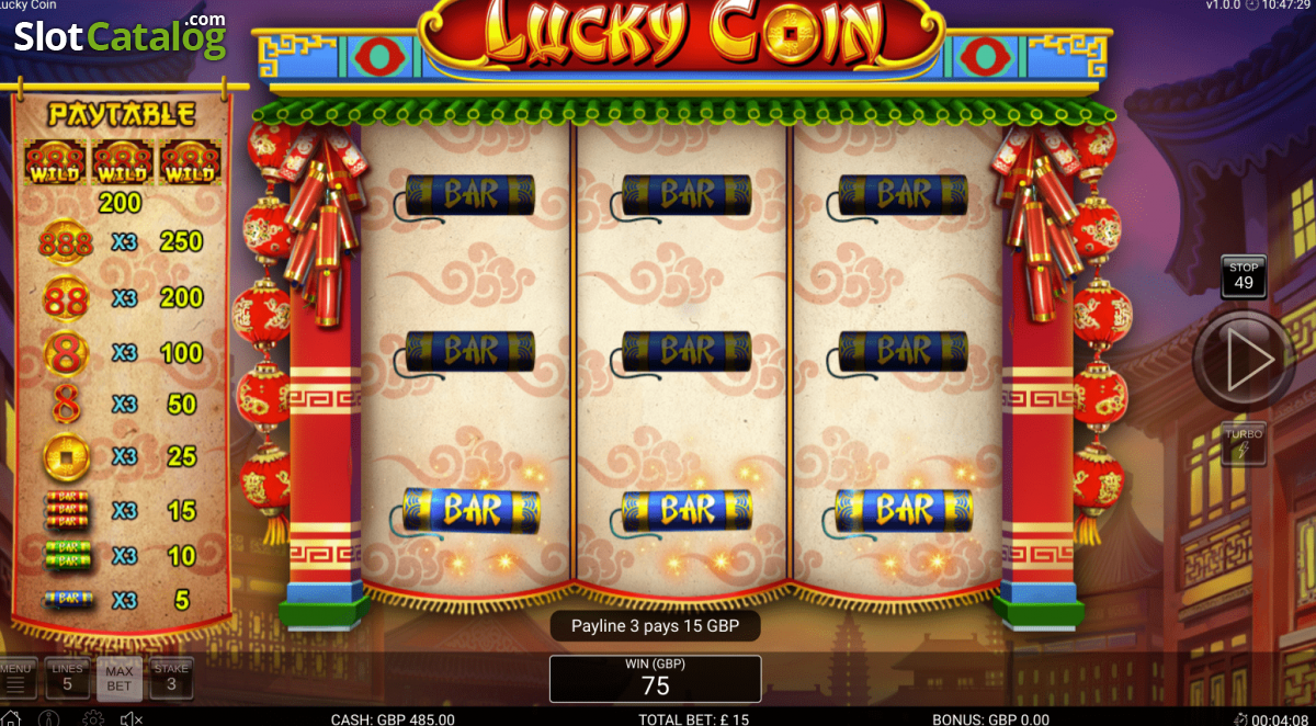 Lucky Coin slot machine screenshot