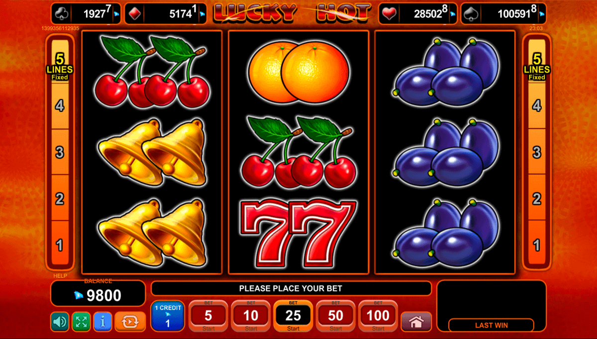 Lucky Hot video slot game screenshot