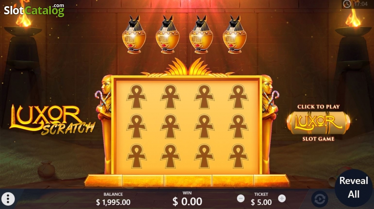 Luxor slot machine screenshot