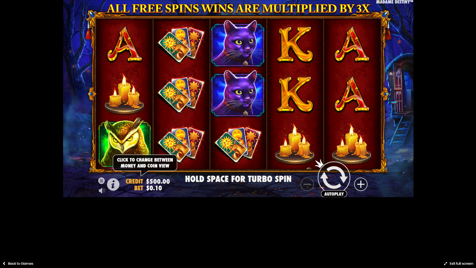 Madame Destiny slot game screenshot