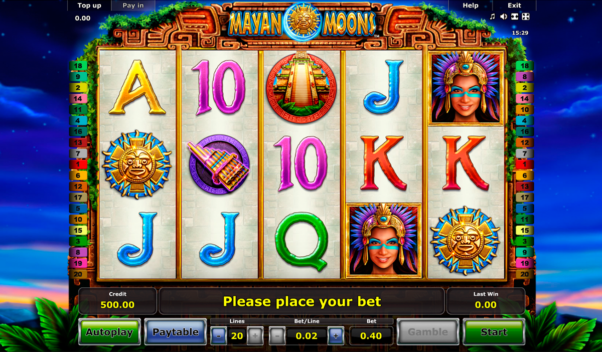 Mayan Moons slot game screenshot