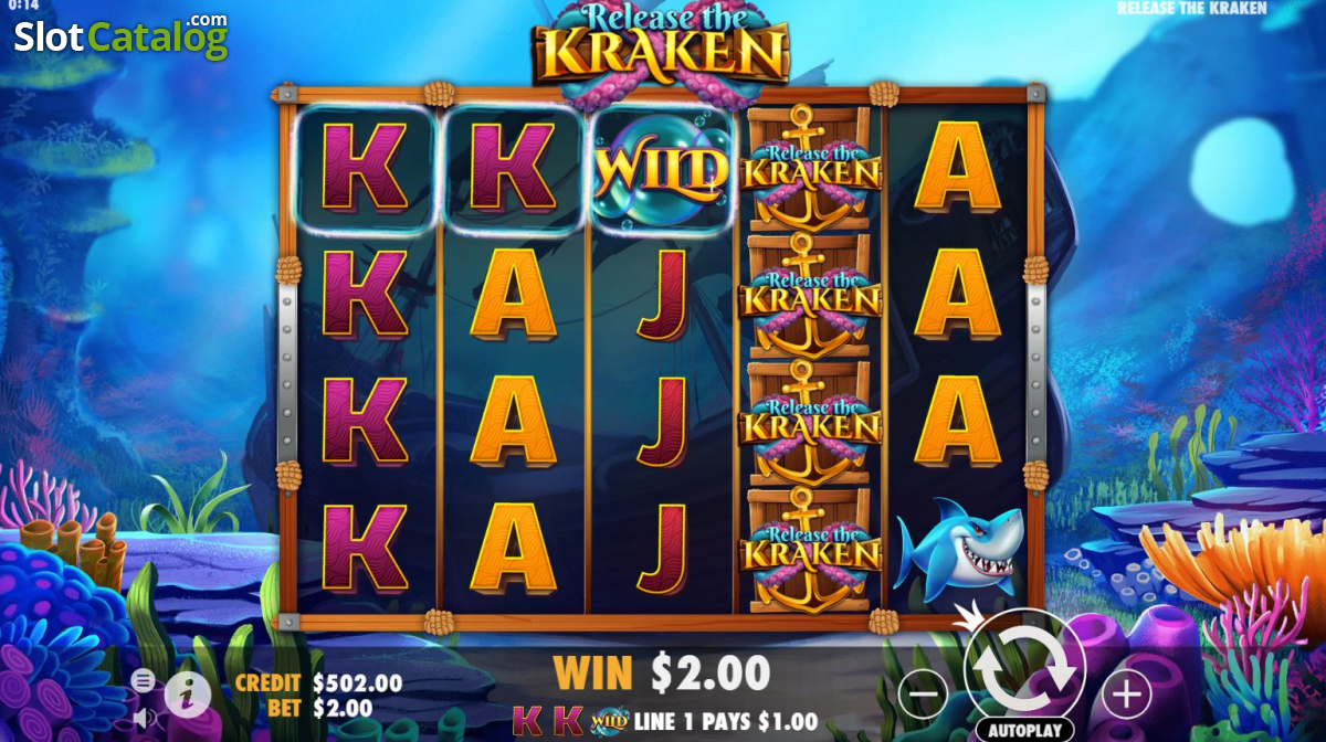 Mighty Kraken video slot machine screenshot