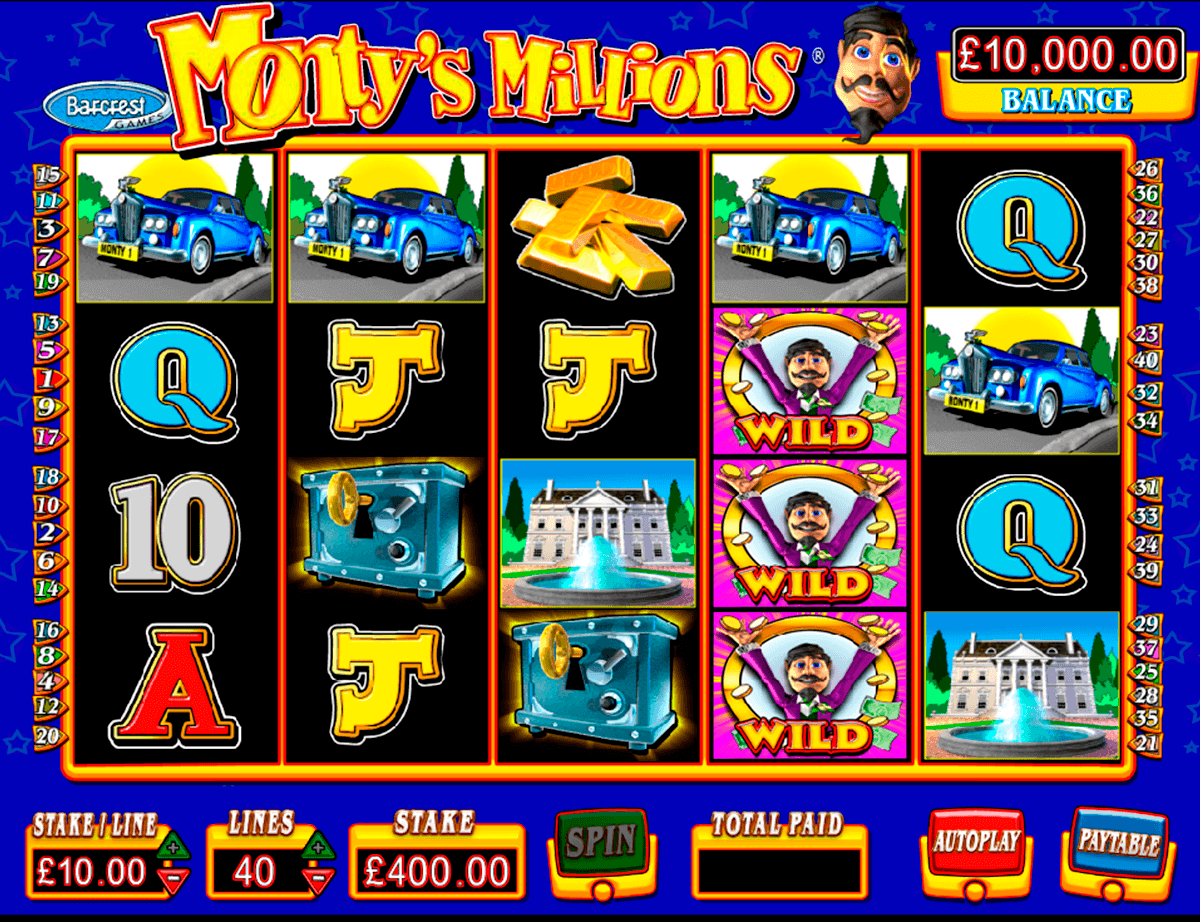 Monty's Millions slot machine screenshot