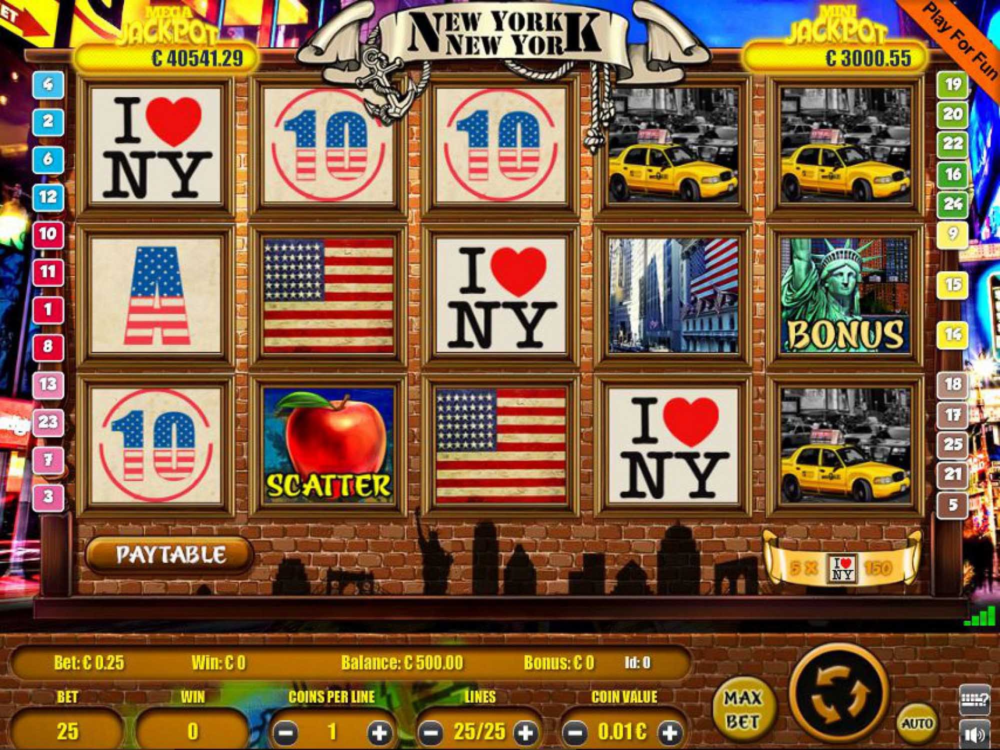 New York New York slot machine screenshot