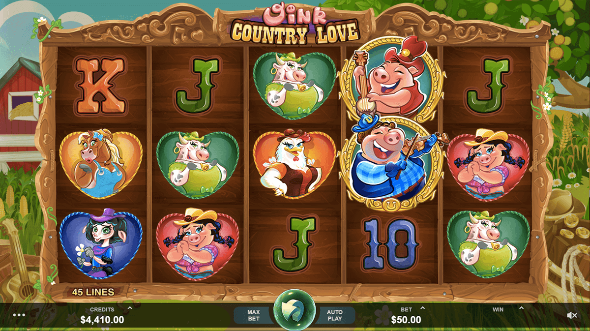 Oink Country Love slot machine screenshot