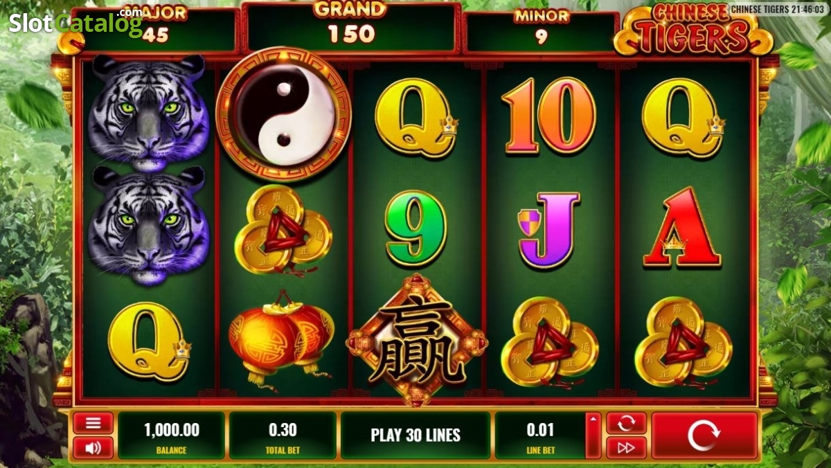 Oriental Tiger slot machine screenshot