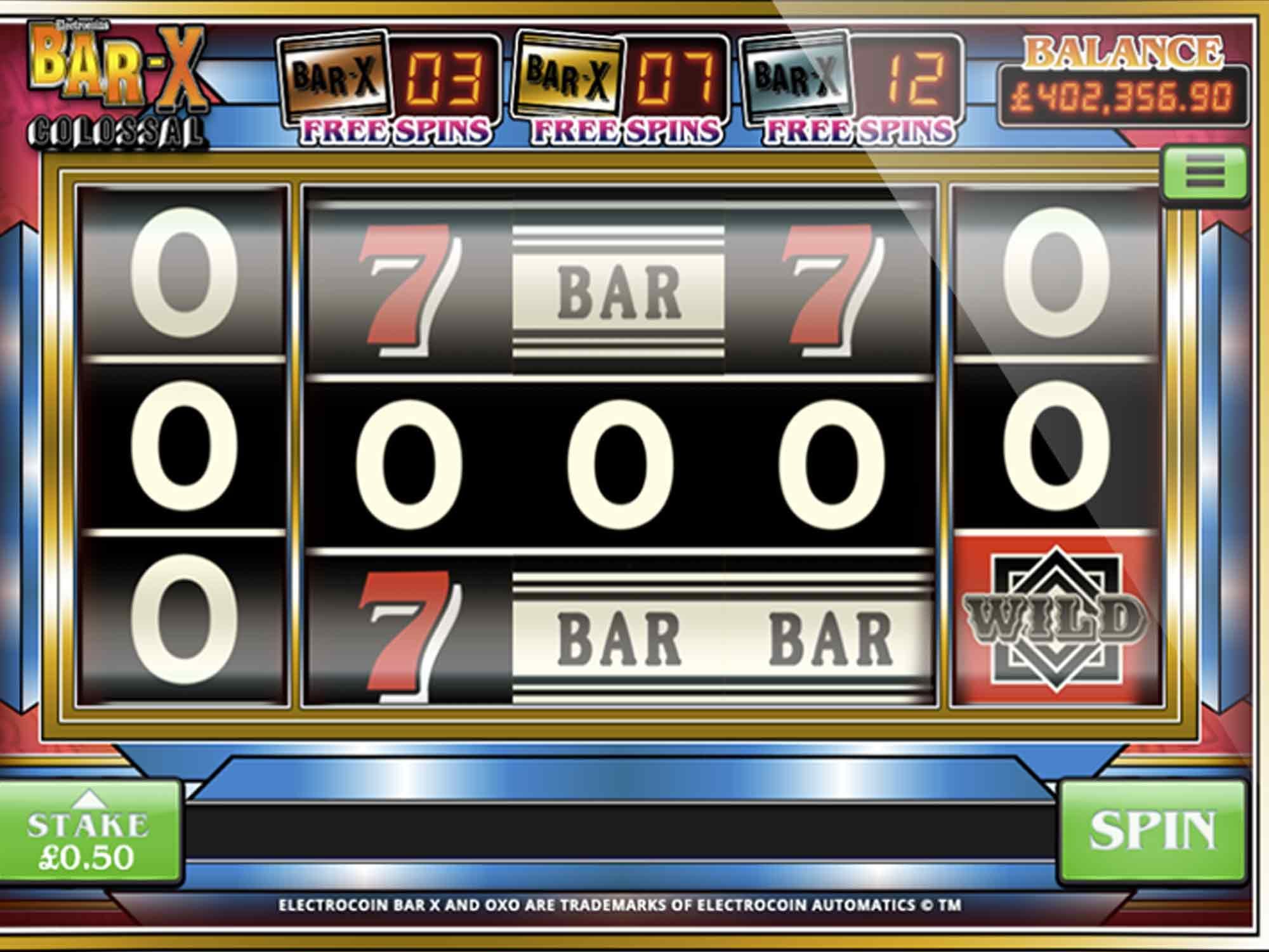 OXO video slot game screenshot