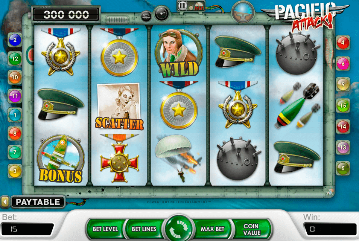 Pacific Attack slot game screenshot