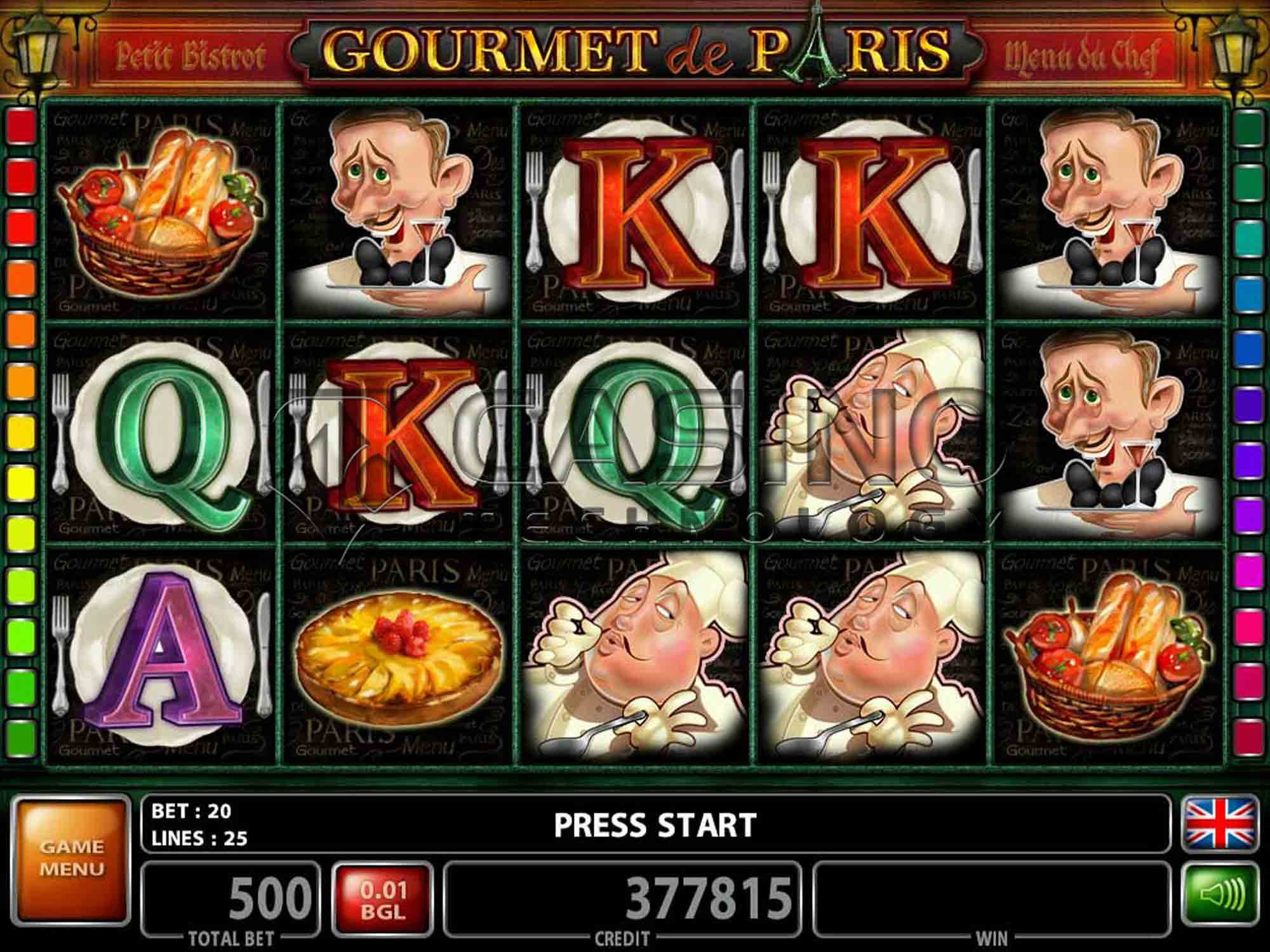 Paris slot machine screenshot