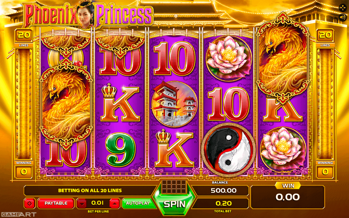 Phoenix Princess slot machine screenshot