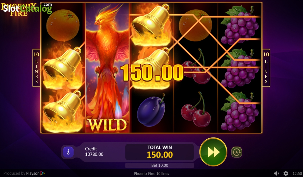 Phoenix's Fruits video slot machine screenshot