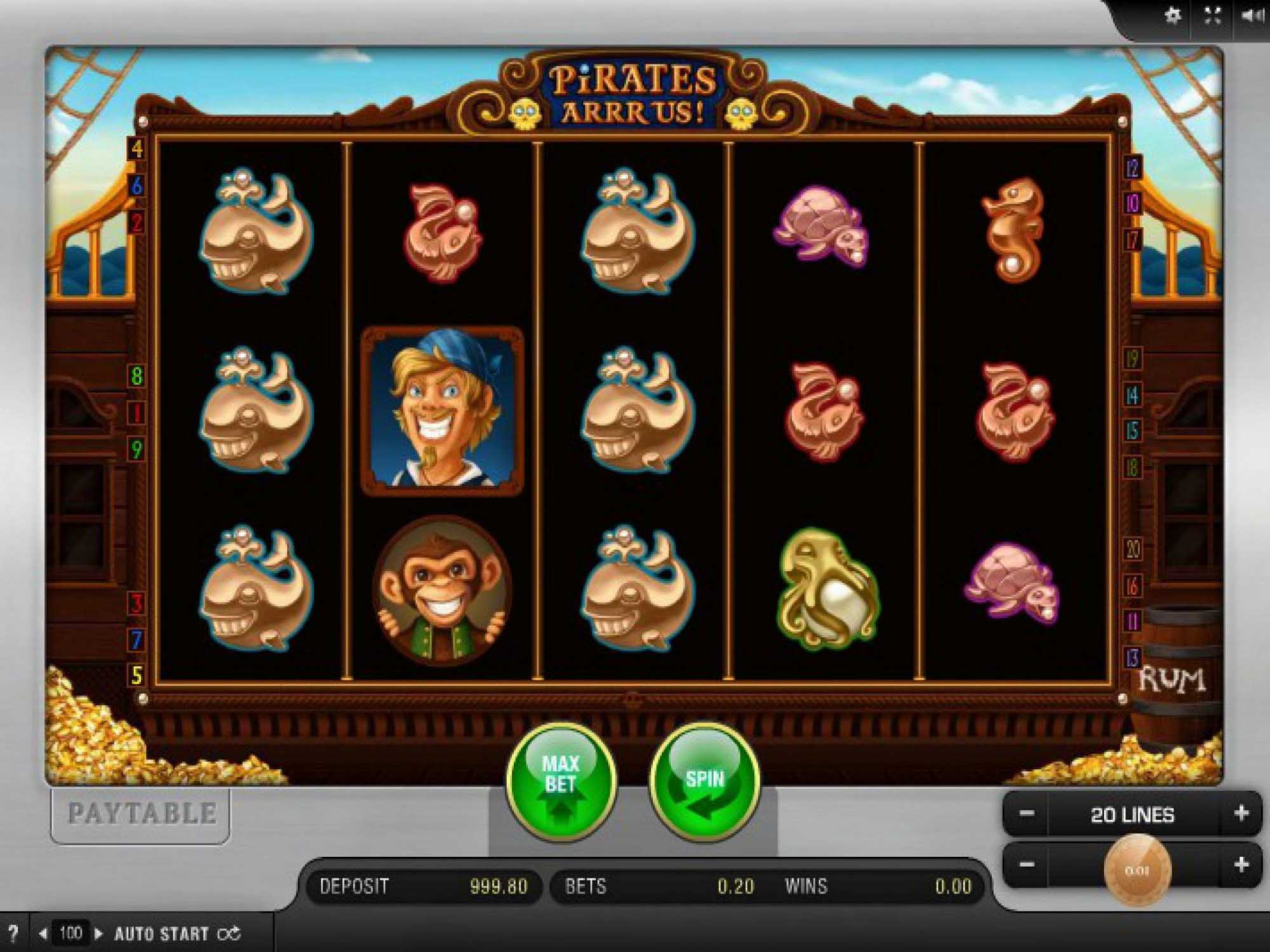 Pirates Arrr Us! video slot machine screenshot