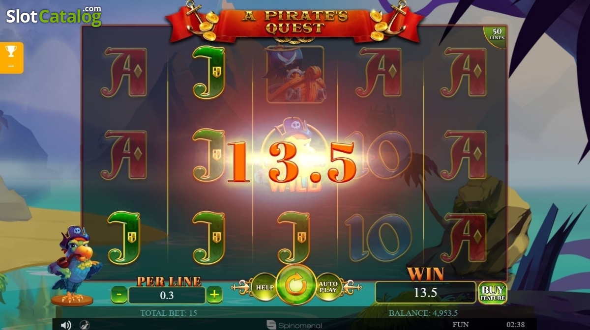 Pirates Island video slot machine screenshot