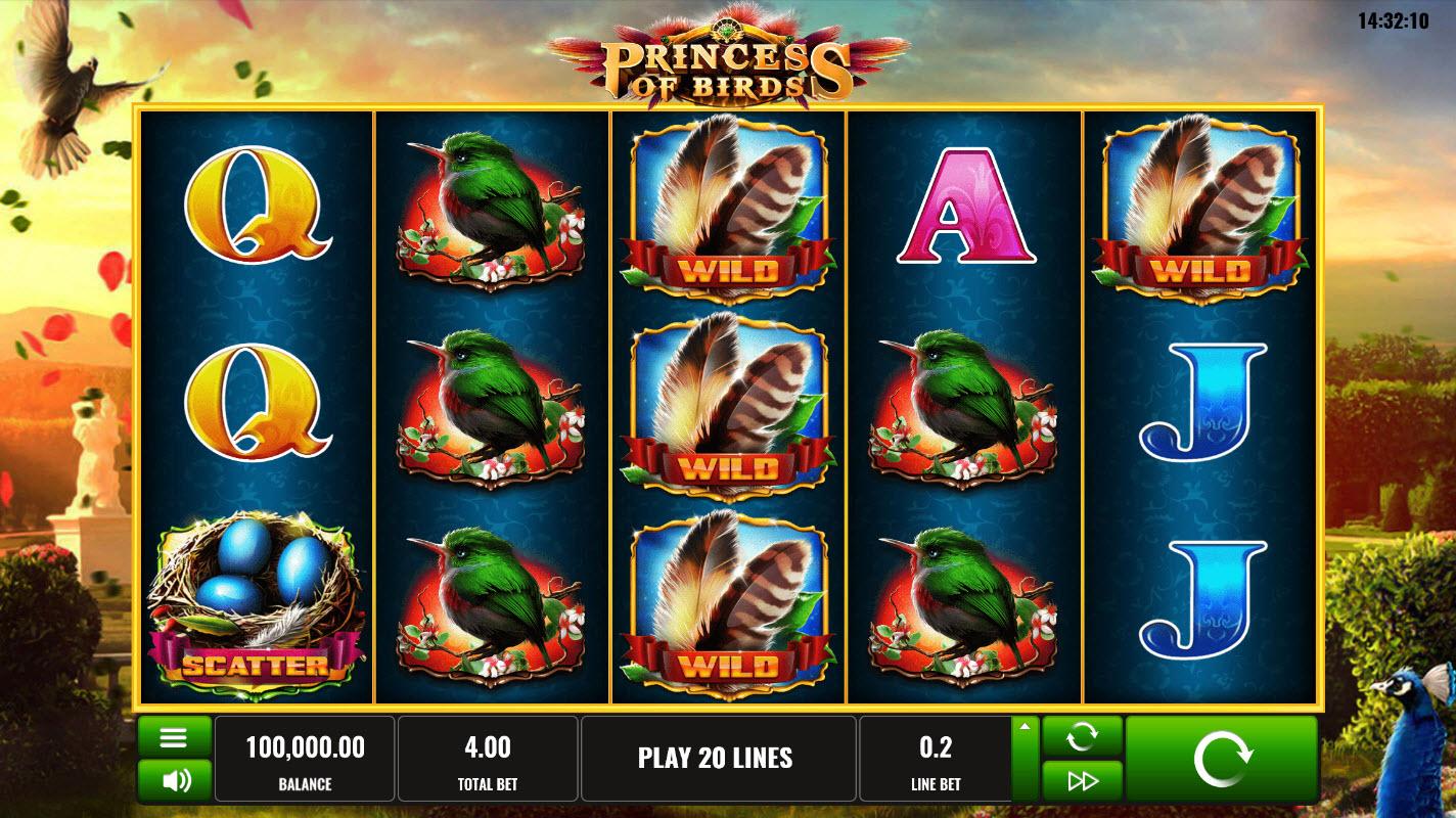 Princess of Birds slot game screenshot