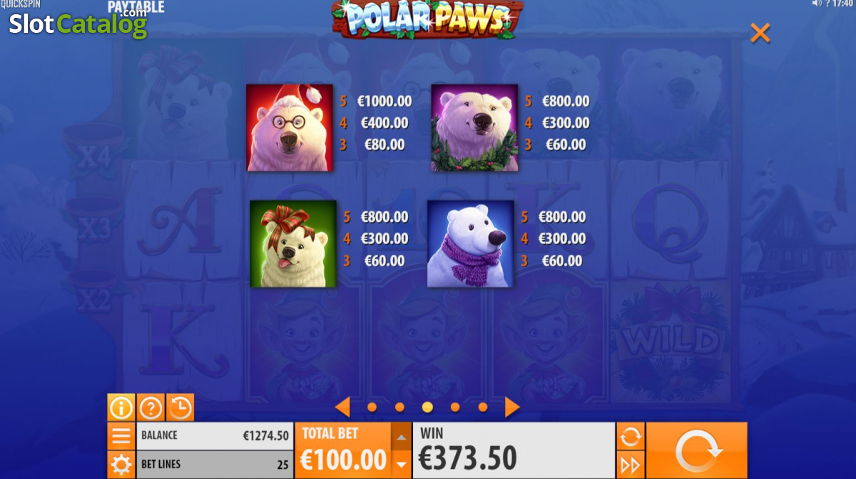 Puppy Paws video slot machine screenshot