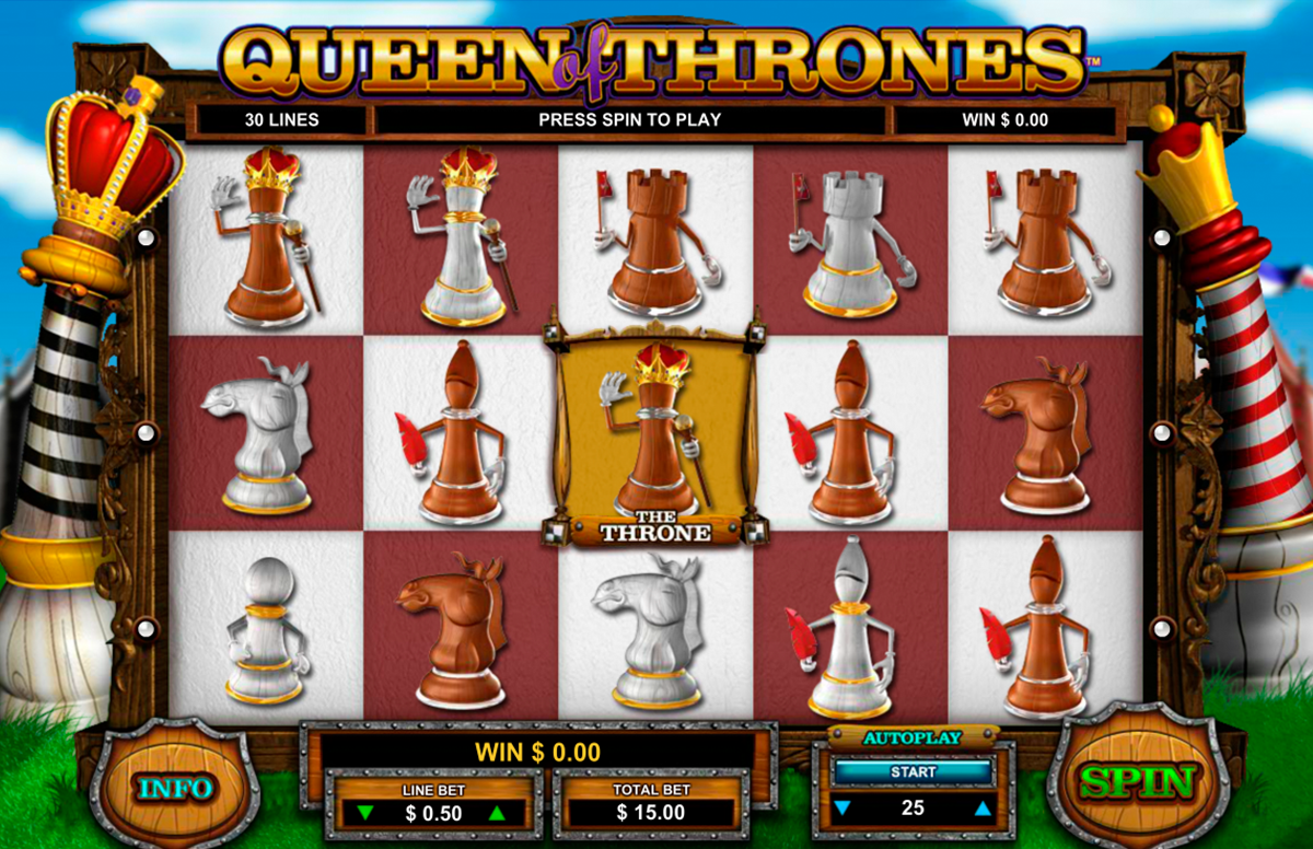 Queen Of Thrones video slot game screenshot