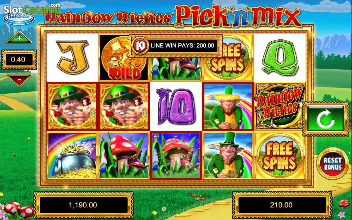 Rainbow Riches Pick 'n' Mix video slot machine screenshot