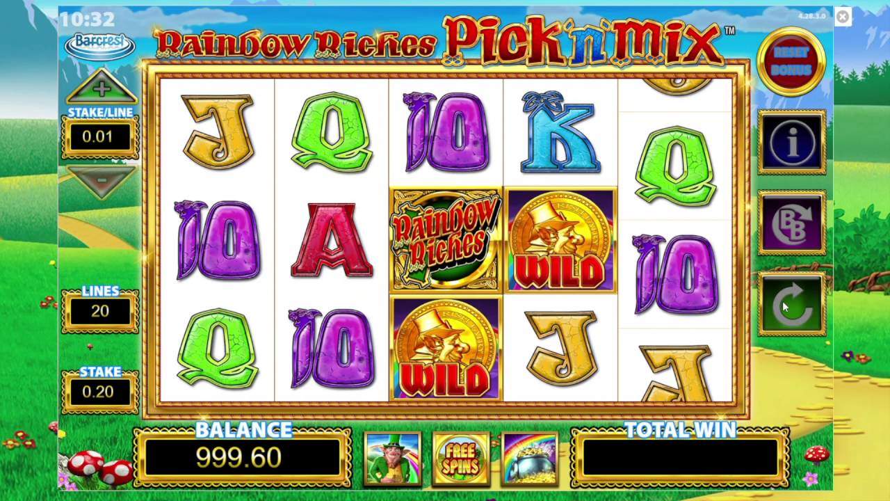 Rainbow Riches Pick 'n' Mix video slot game screenshot