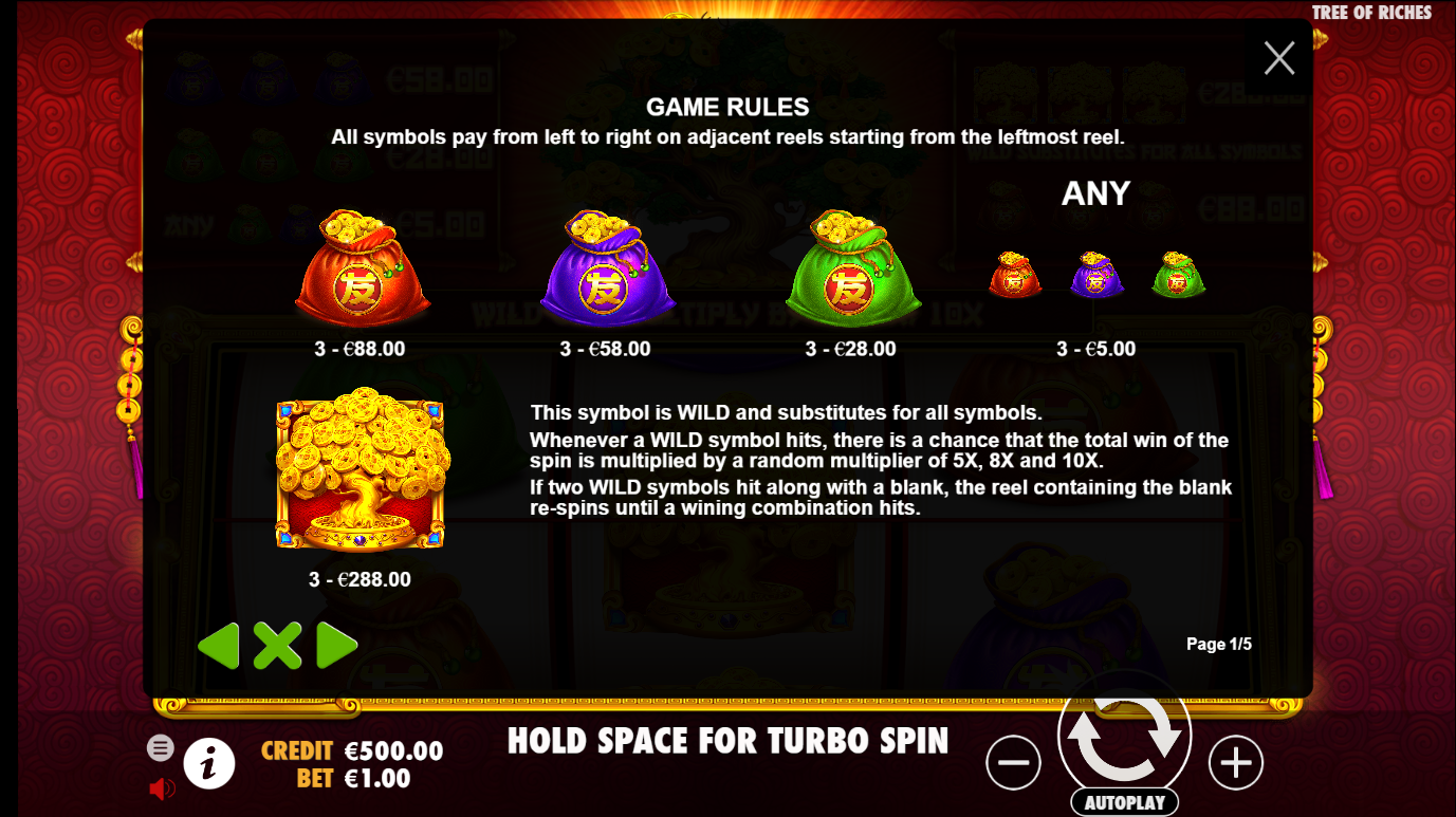 Realm of Riches video slot game screenshot