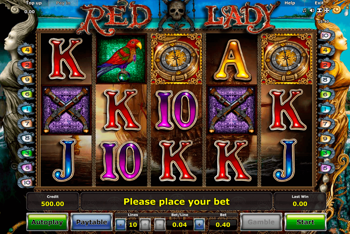 Red Lady video slot game screenshot