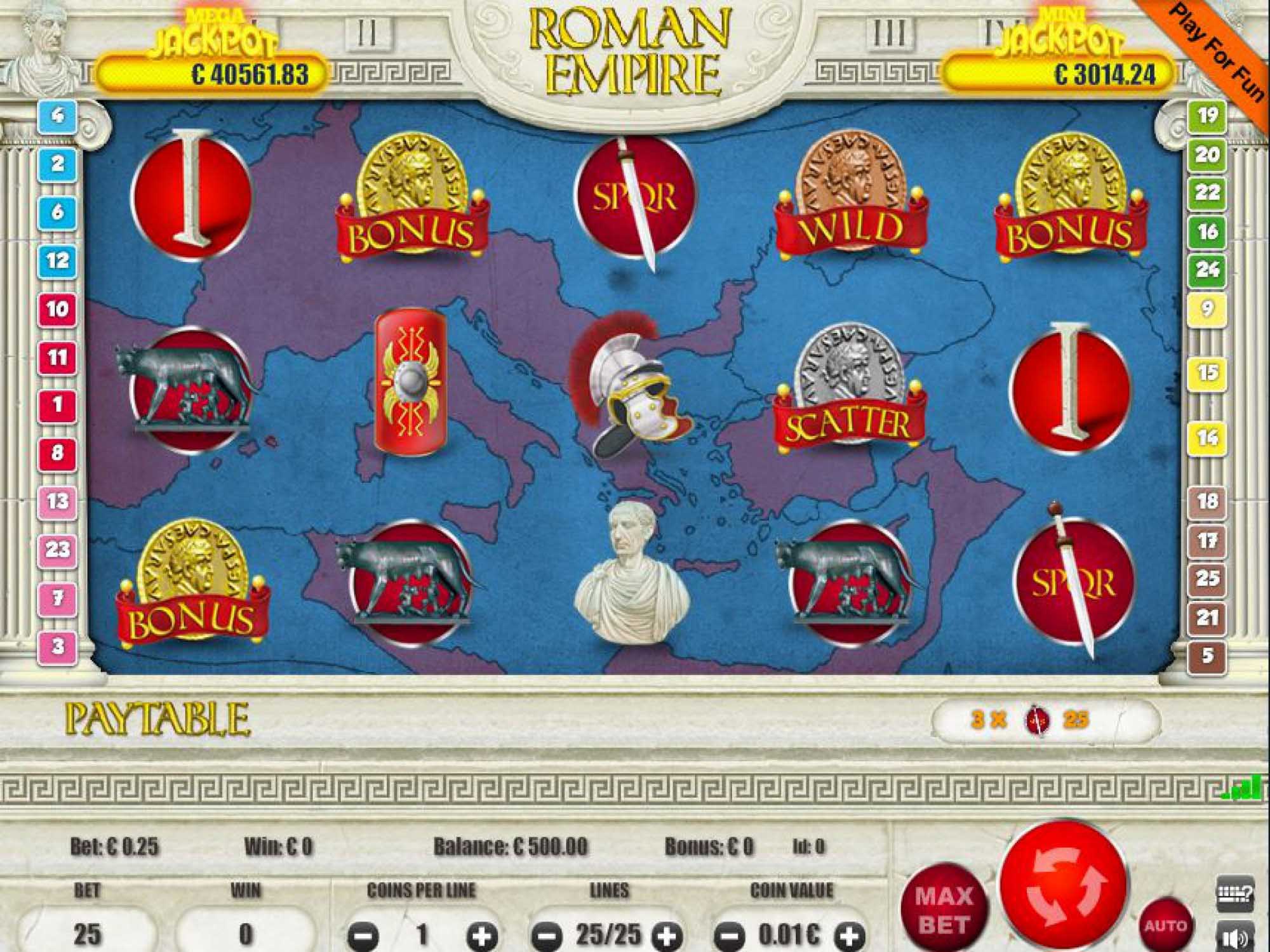 Roman Empire video slot game screenshot