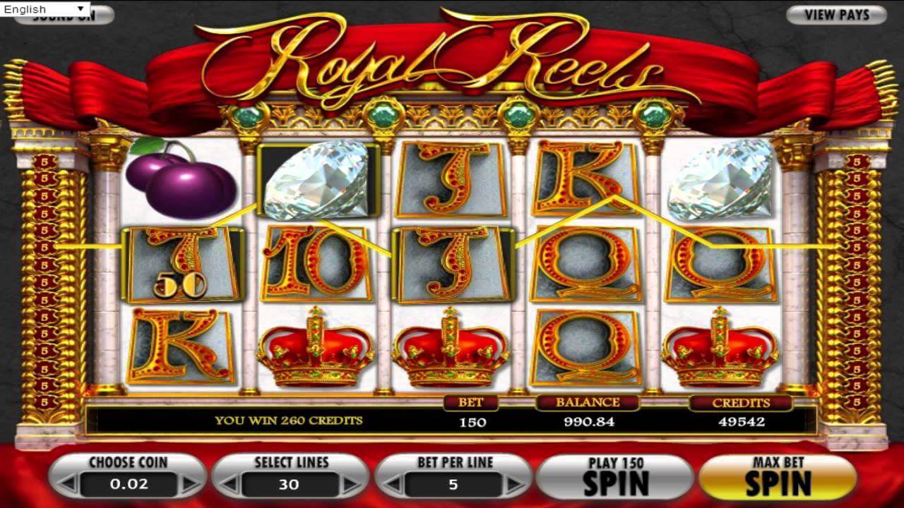 Royal Reels slot machine screenshot