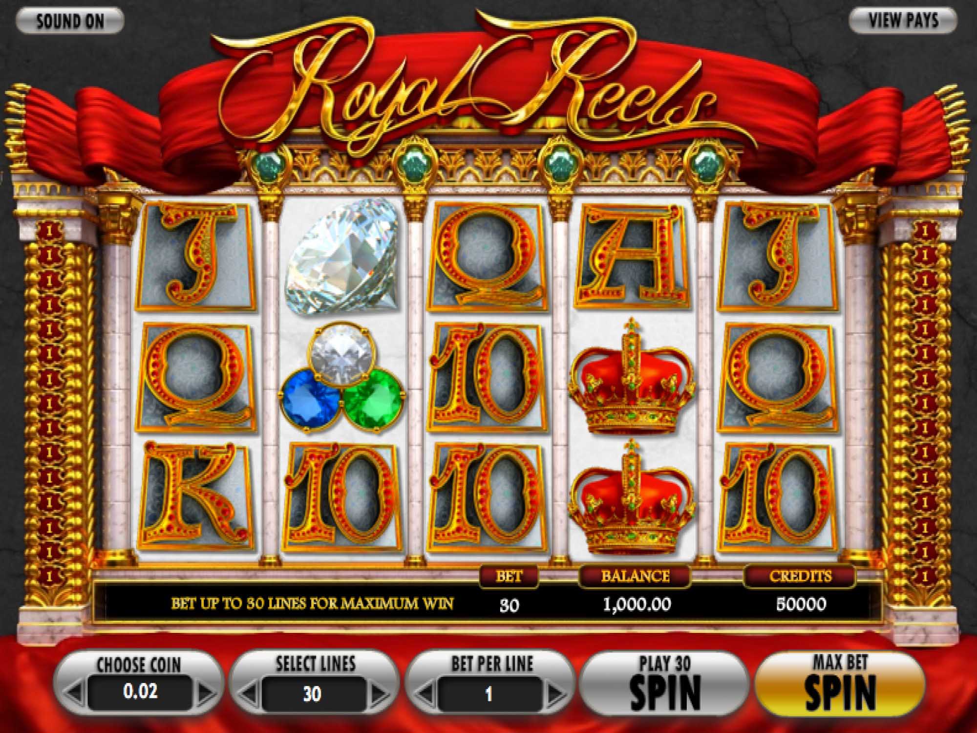 Royal Reels slot machine screenshot