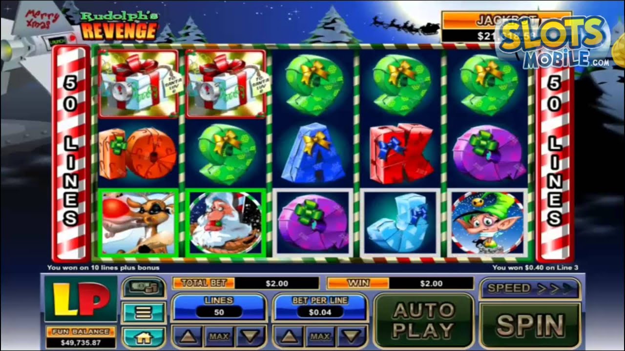 Rudolph's Revenge video slot machine screenshot