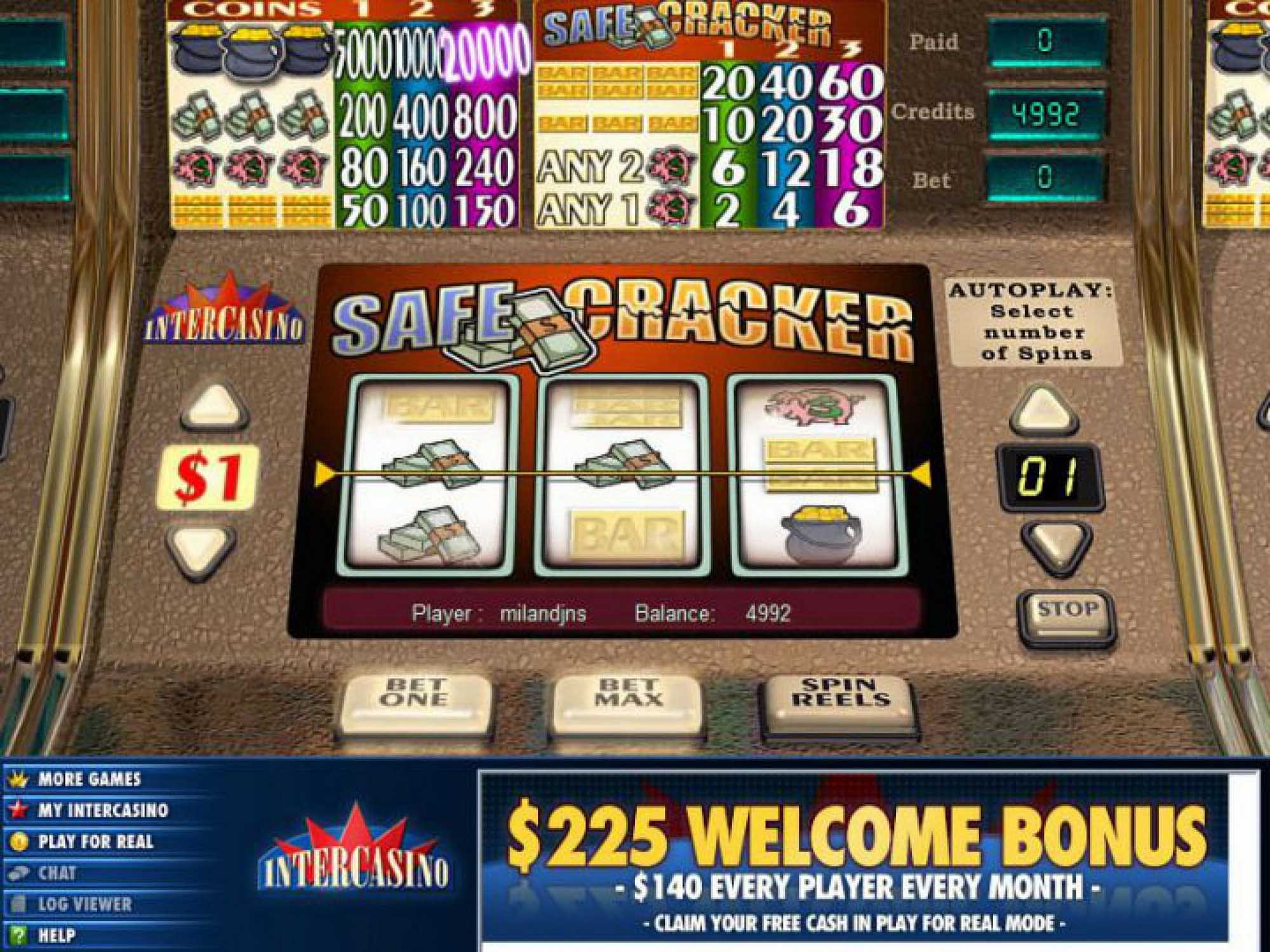 Safe Cracker slot game screenshot