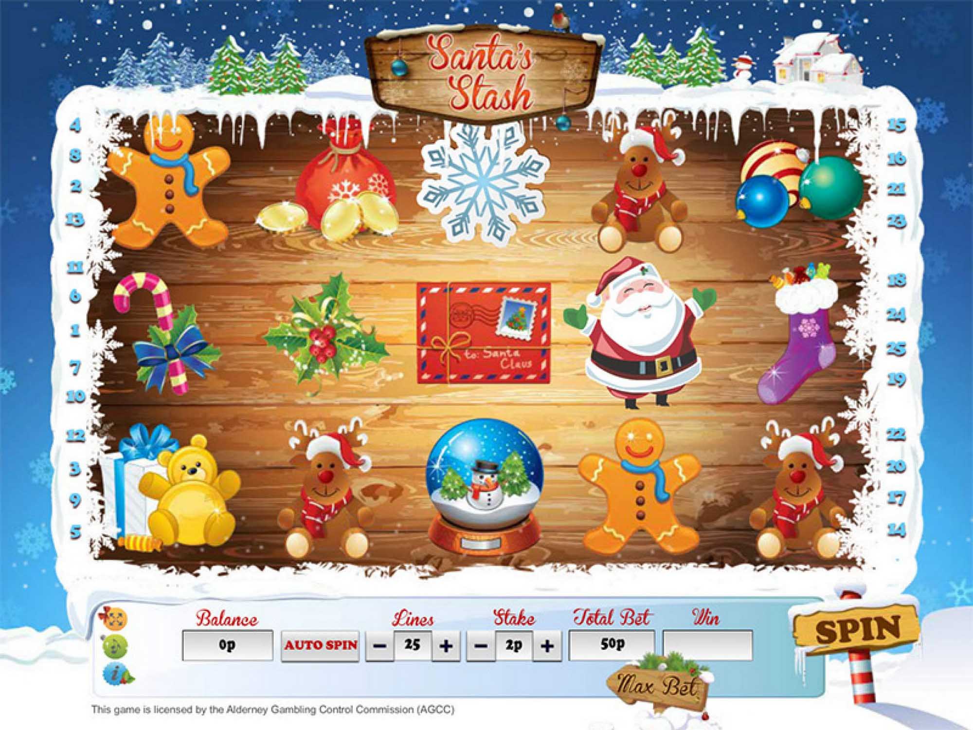 Santa's Stash video slot game screenshot