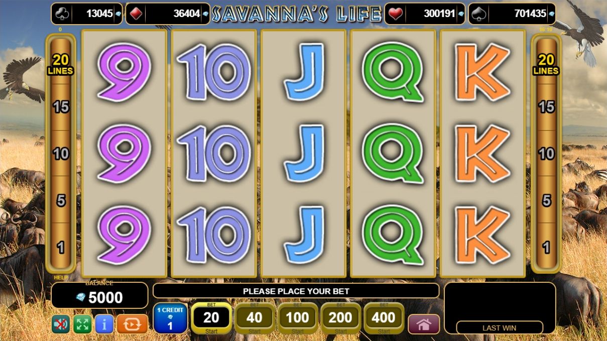 Savanna's Life slot machine screenshot