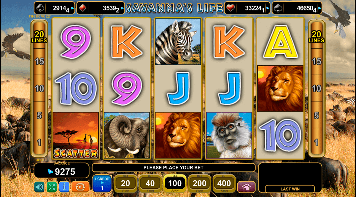 Savanna's Life slot game screenshot