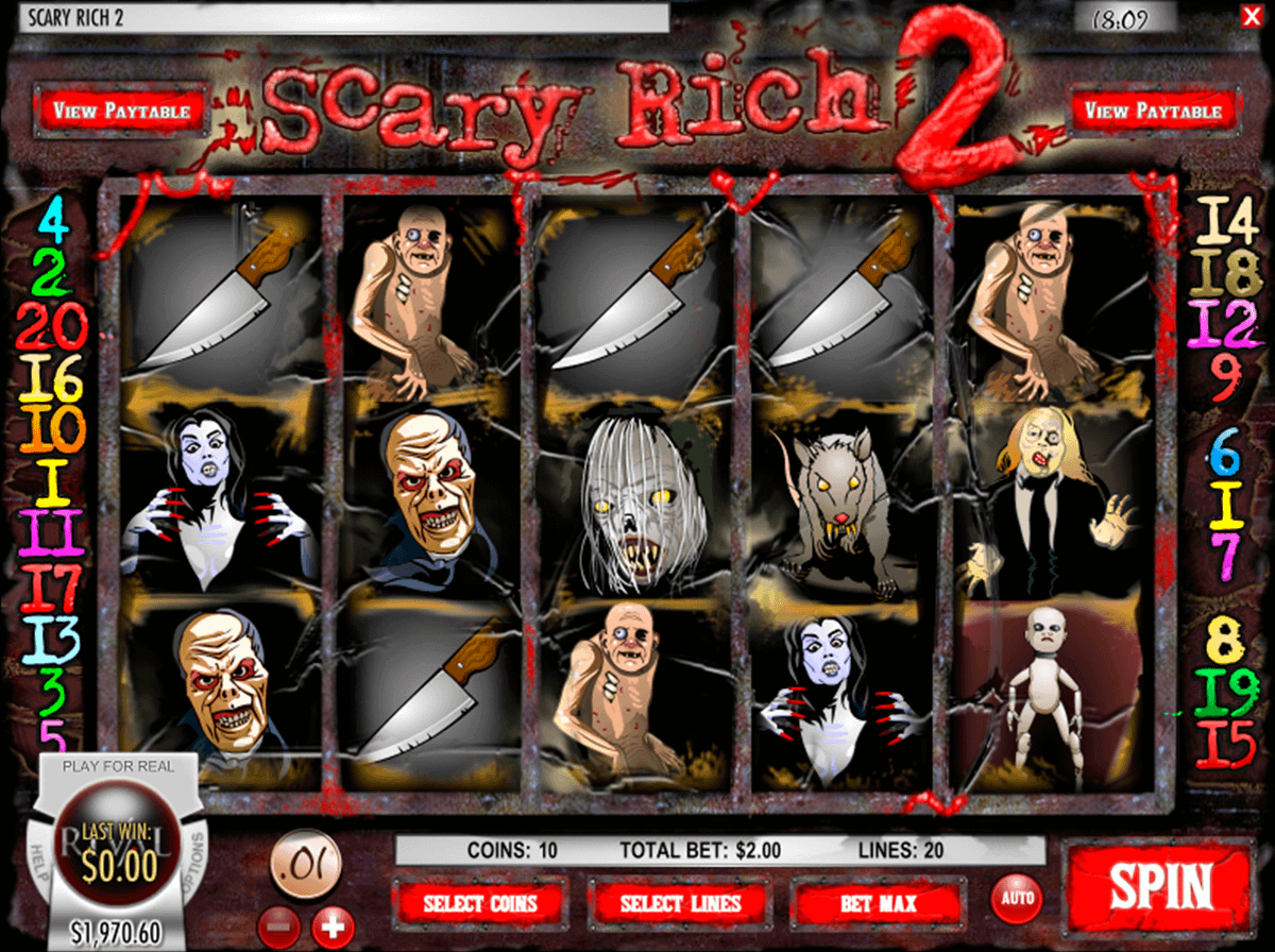 Scary Rich 2 video slot machine screenshot