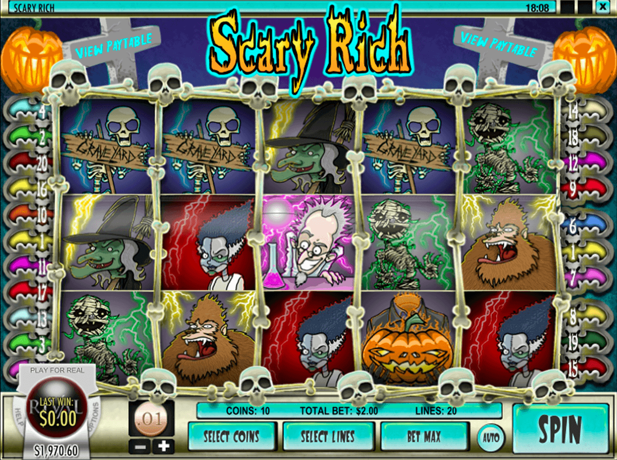 Scary Rich video slot game screenshot