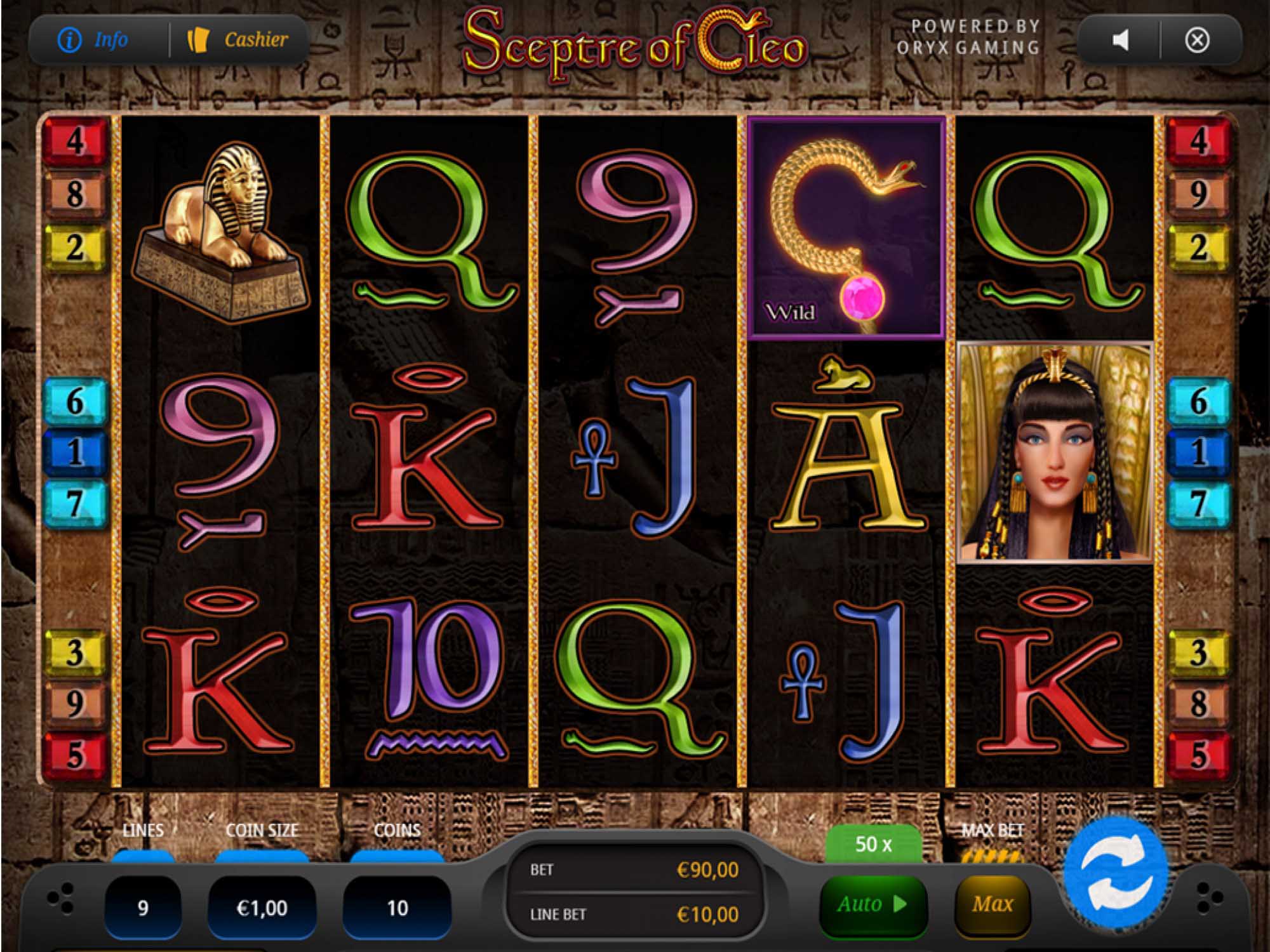 Sceptre of Cleo slot game screenshot