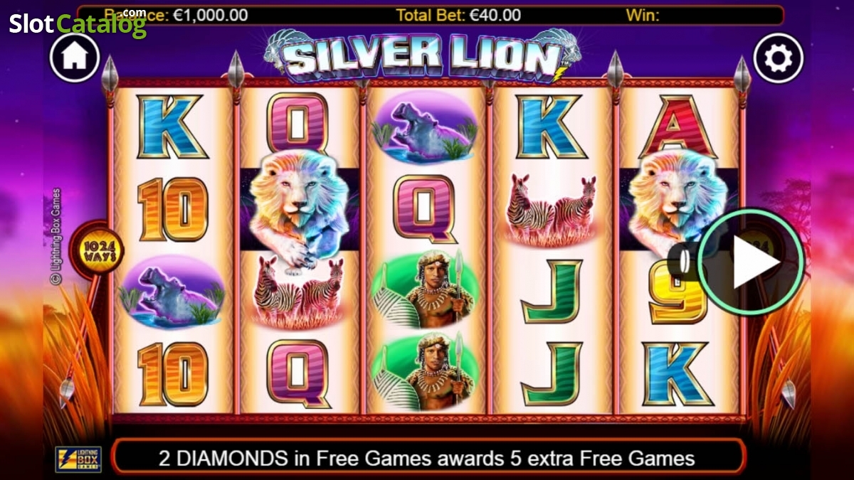 Silver Lion video slot game screenshot