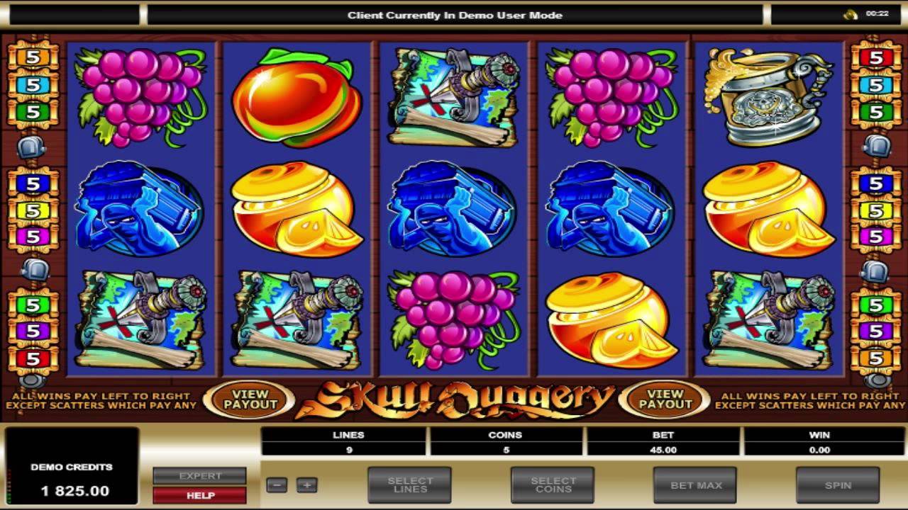 Skull Duggery slot game screenshot