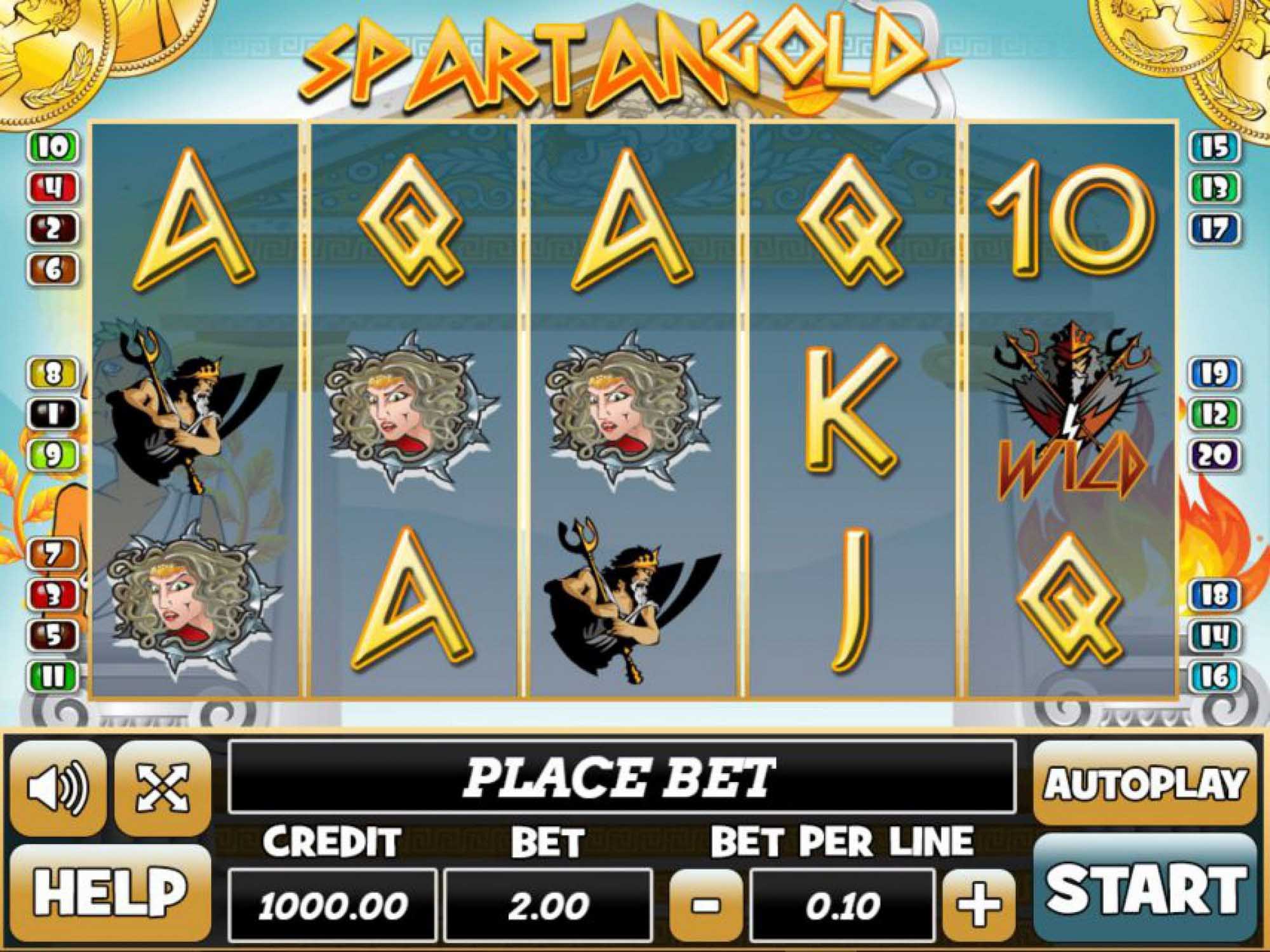 Spartan Gold video slot game screenshot